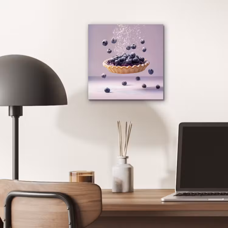 Aluminium schilderij - Eten - Taart - Bessen - Blauw — 6