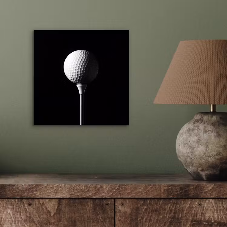 Aluminium schilderij - Golfbal - Minimalistisch - Wit — 3
