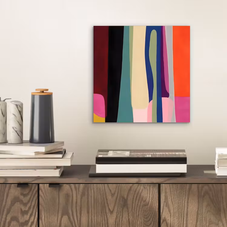 Aluminium schilderij - Kleurbanen - Verticaal - Kleurrijk — 2