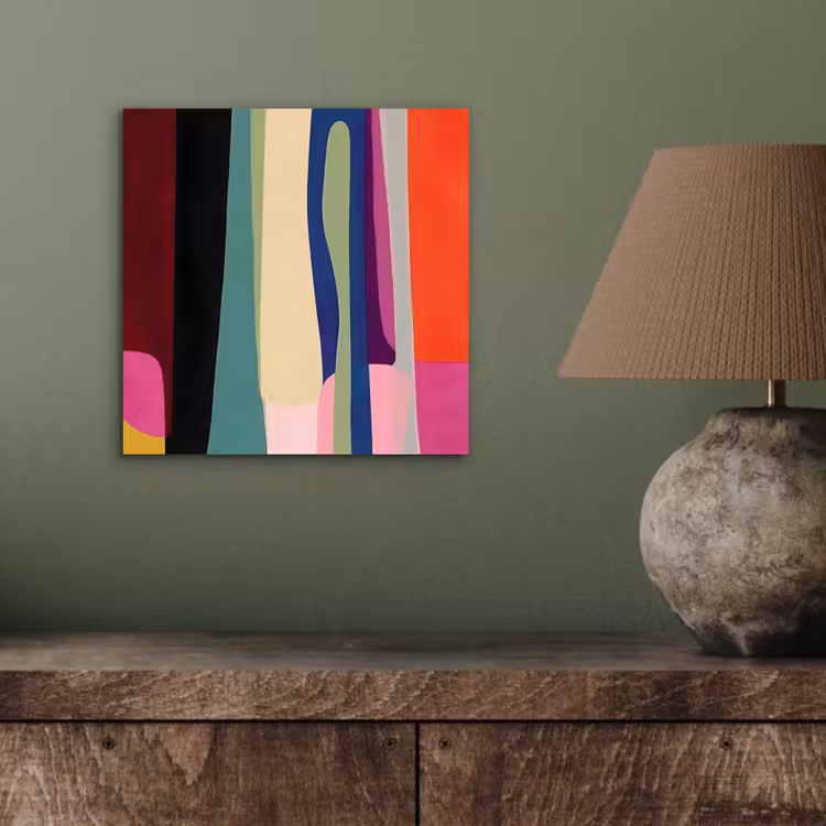 Aluminium schilderij - Kleurbanen - Verticaal - Kleurrijk — 3