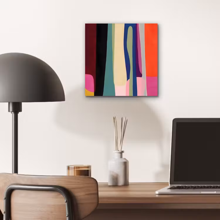 Aluminium schilderij - Kleurbanen - Verticaal - Kleurrijk — 6