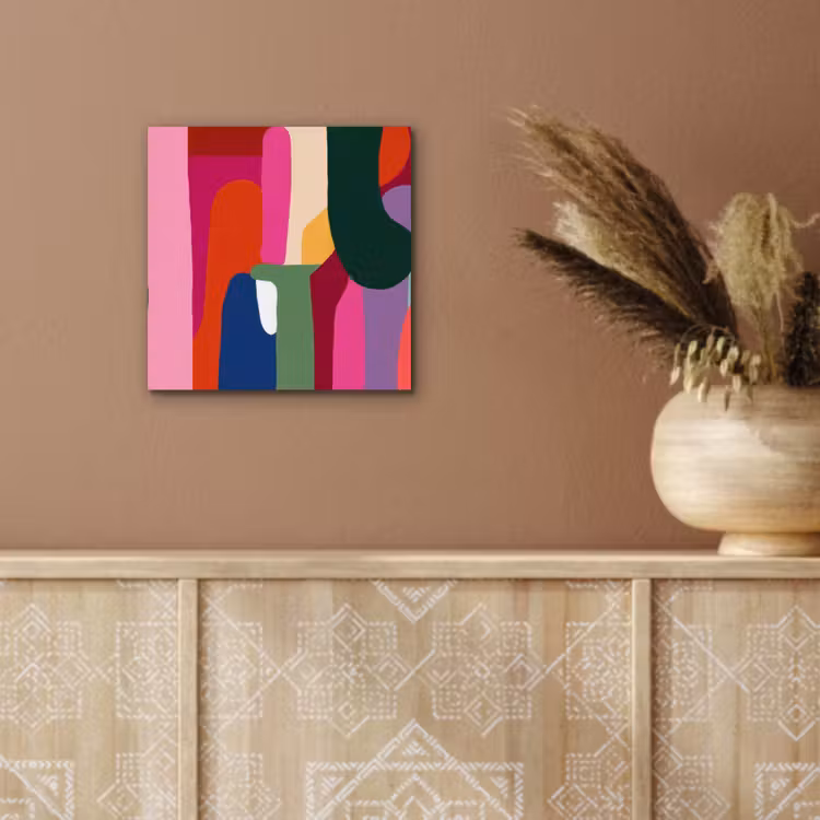 Aluminium schilderij - Kleurvakken - Recht - Rond - Abstract — 5