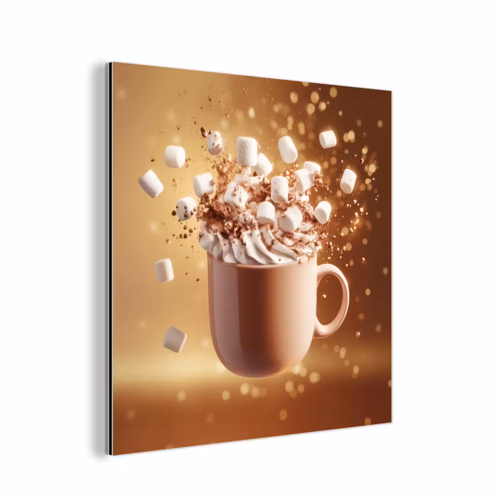 Aluminium schilderij - Chocomelk - Drinken - Warm - Bruin — 1
