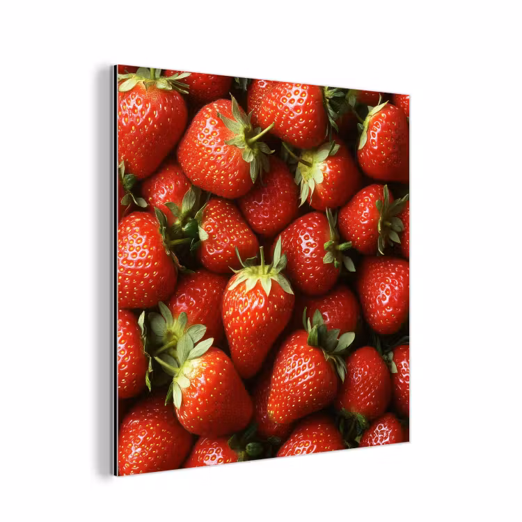 Aluminium schilderij - Aardbei - Fruit - Rood — 1