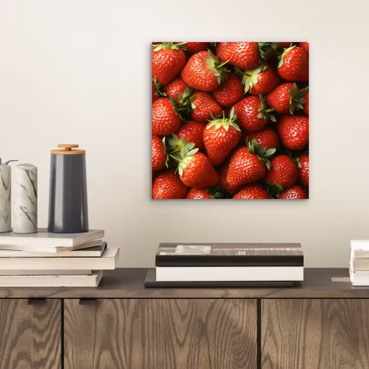 Aluminium schilderij - Aardbei - Fruit - Rood — 2