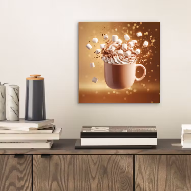 Aluminium schilderij - Chocomelk - Drinken - Warm - Bruin — 2