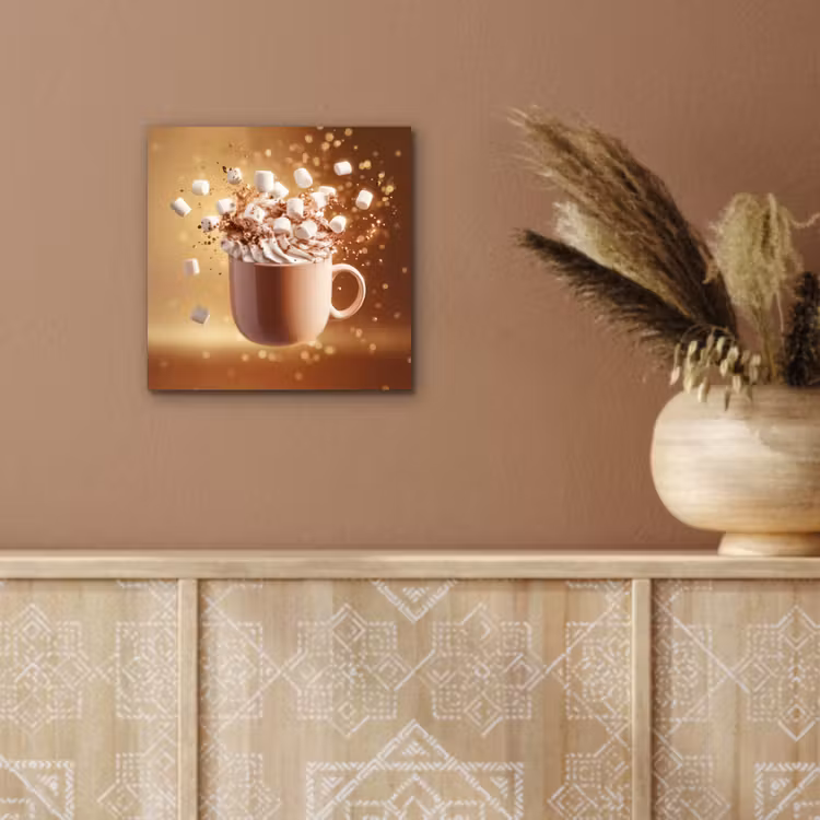 Aluminium schilderij - Chocomelk - Drinken - Warm - Bruin — 5