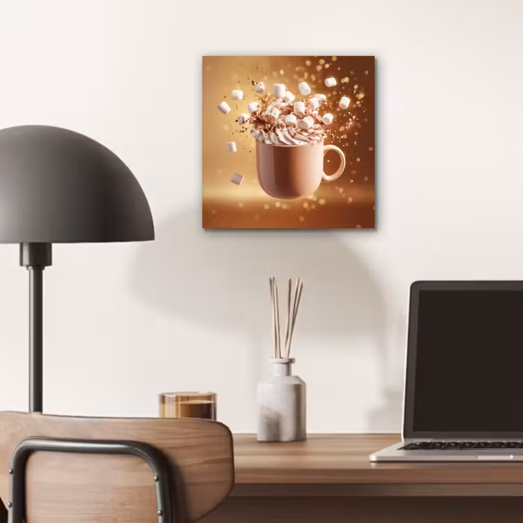 Aluminium schilderij - Chocomelk - Drinken - Warm - Bruin — 6