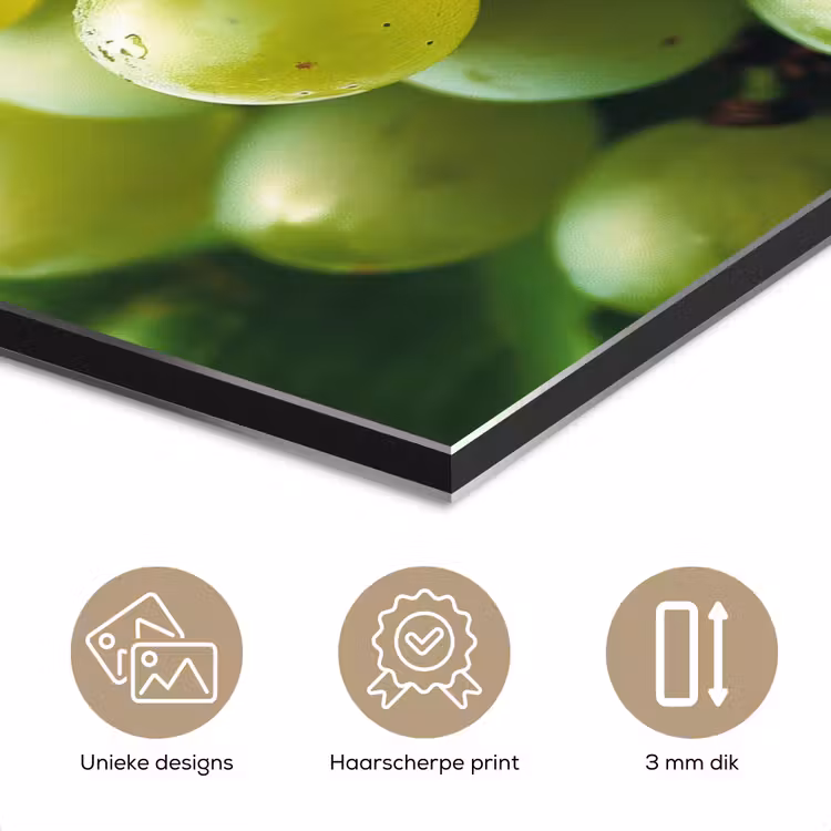 Aluminium schilderij - Druiven - Tros - Groen — 7