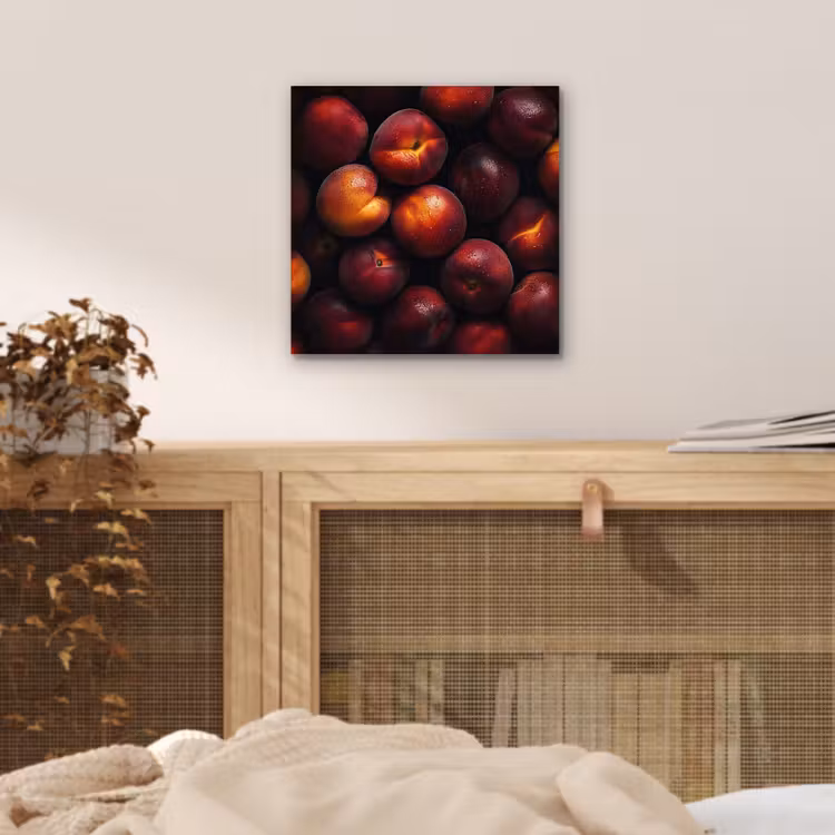 Aluminium schilderij - Fruit - Close up - Nectarines — 4