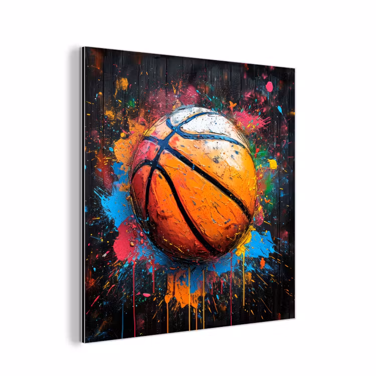 Aluminium schilderij - Graffiti - Basketbal - Verf - Sport — 1