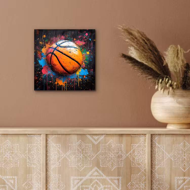 Aluminium schilderij - Graffiti - Basketbal - Verf - Sport — 5