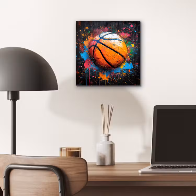 Aluminium schilderij - Graffiti - Basketbal - Verf - Sport — 6