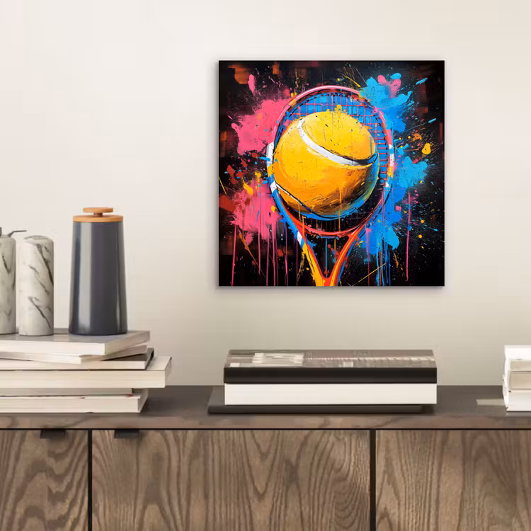 Aluminium schilderij - Graffiti - Tennis - Sport - Racket — 2