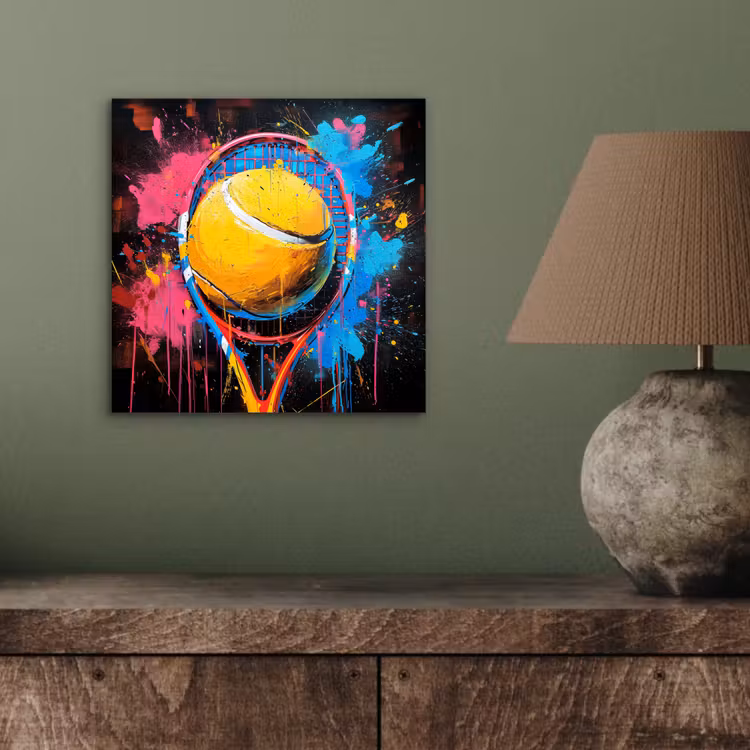 Aluminium schilderij - Graffiti - Tennis - Sport - Racket — 3