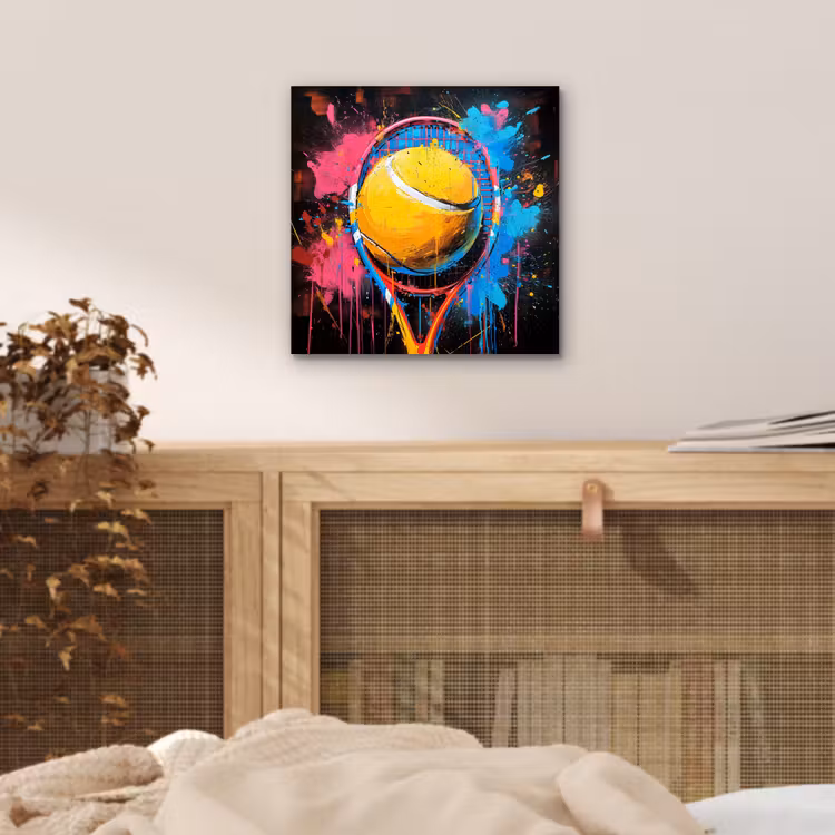 Aluminium schilderij - Graffiti - Tennis - Sport - Racket — 4