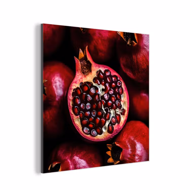 Aluminium schilderij - Granaatappel - Rood - Fruit — 1