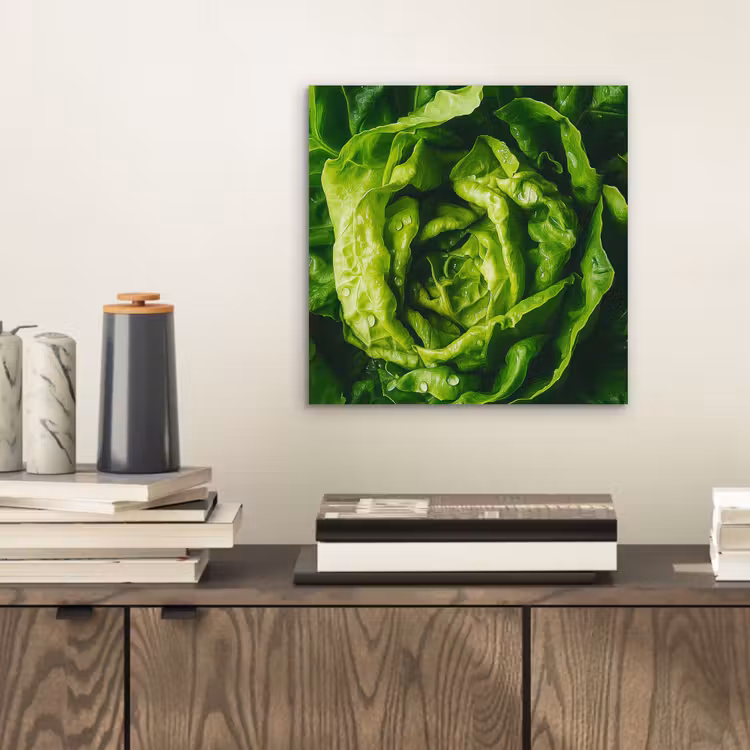 Aluminium schilderij - Groente - Sla - Groen — 2