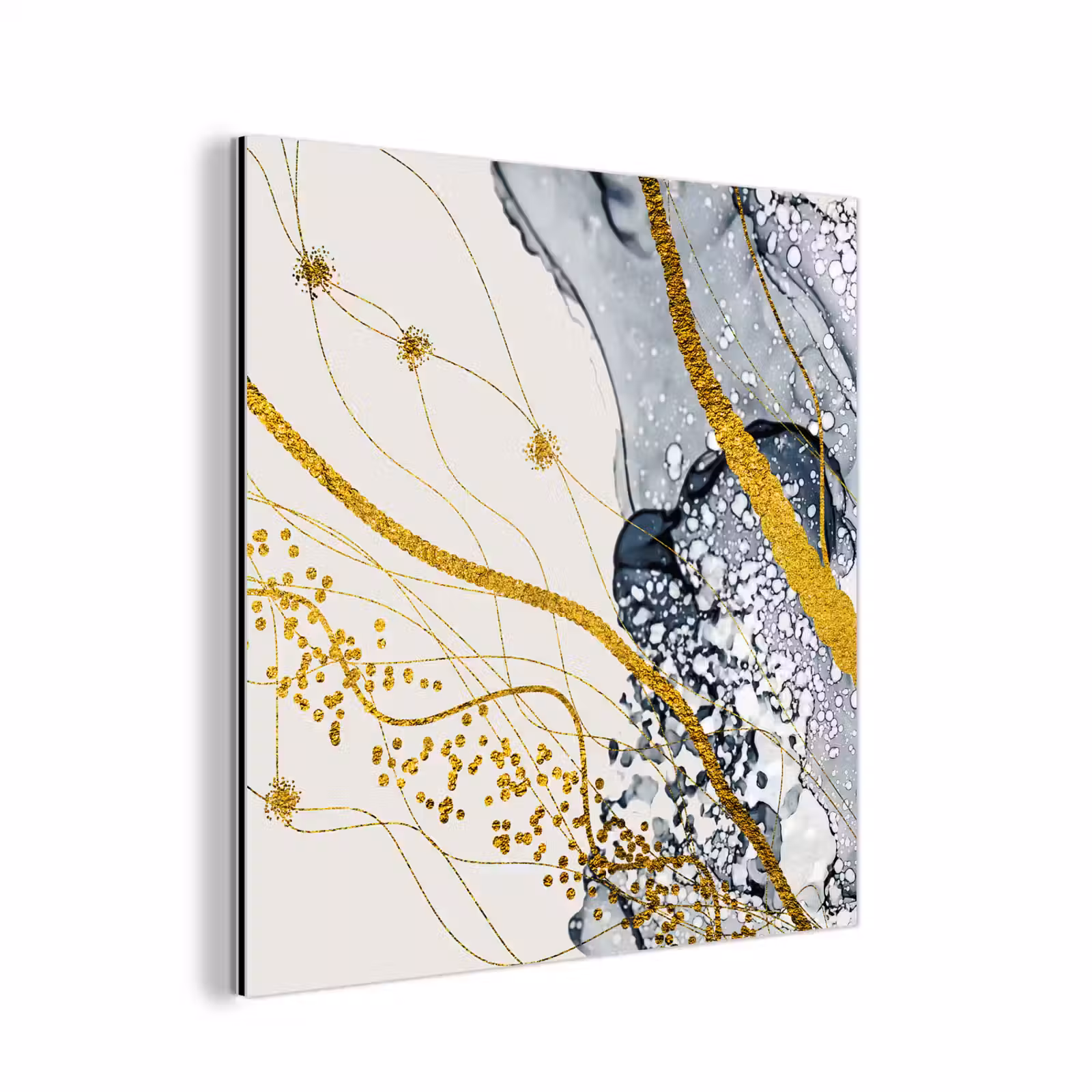Aluminium schilderij - Abstract - Goud - Natuur - Kunst — 1