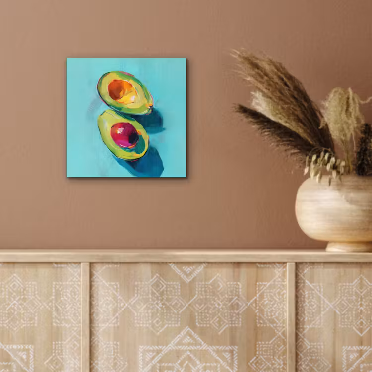 Aluminium schilderij - Avocado - Groen - Pit - Schaduw — 5