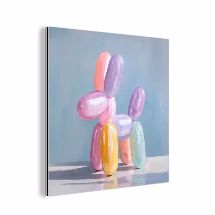 Aluminium schilderij - Dier - Ballon - Pasteltinten - Glanzend — 1