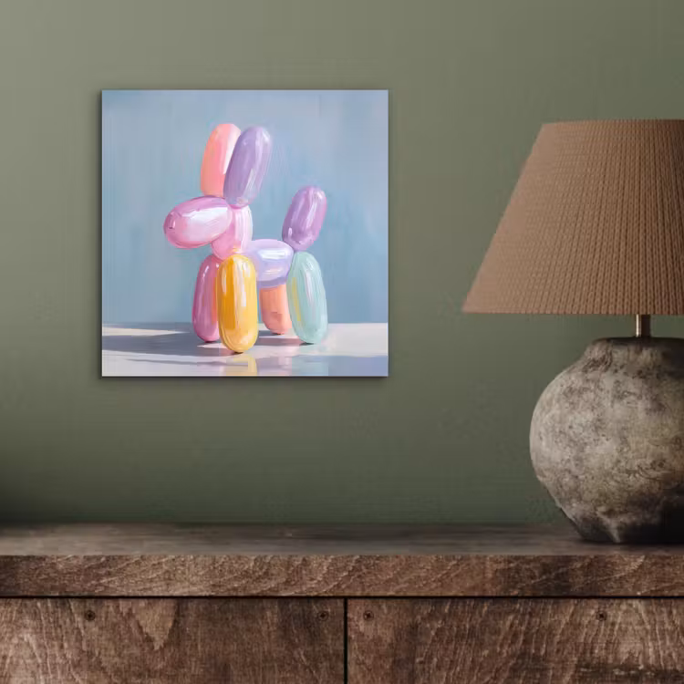 Aluminium schilderij - Dier - Ballon - Pasteltinten - Glanzend — 3