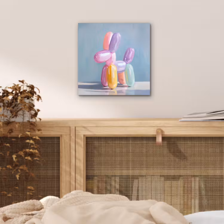 Aluminium schilderij - Dier - Ballon - Pasteltinten - Glanzend — 4