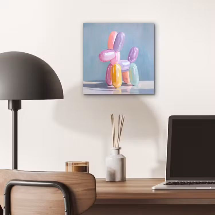 Aluminium schilderij - Dier - Ballon - Pasteltinten - Glanzend — 6