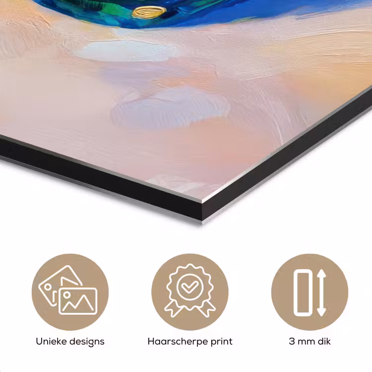 Aluminium schilderij - Dobbelstenen - Kleurrijk - Getallen - Stipjes — 7