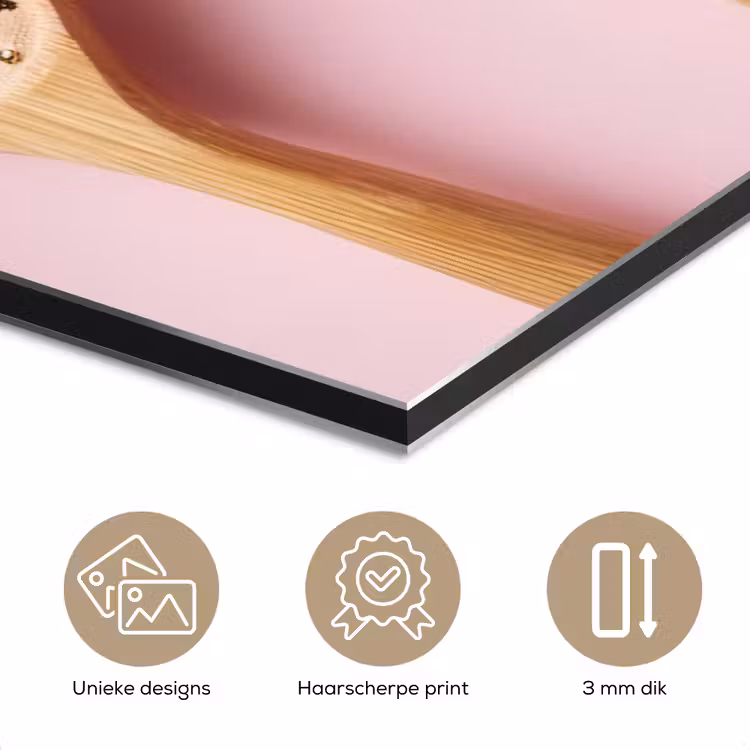 Aluminium schilderij - Ingrediënten - Lepels - Hout - Roze — 7
