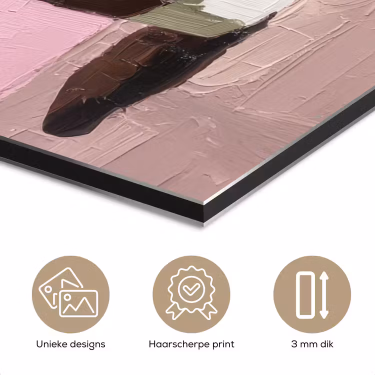 Aluminium schilderij - Koffiebekers - Deksel - Verf - Textuur — 7