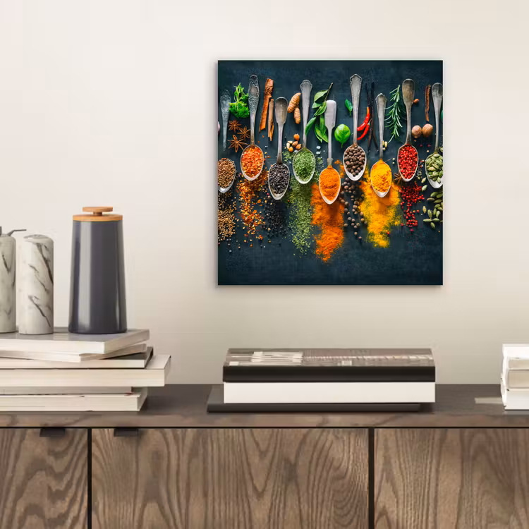 Aluminium schilderij - Kruiden - Specerijen - Lepels — 2
