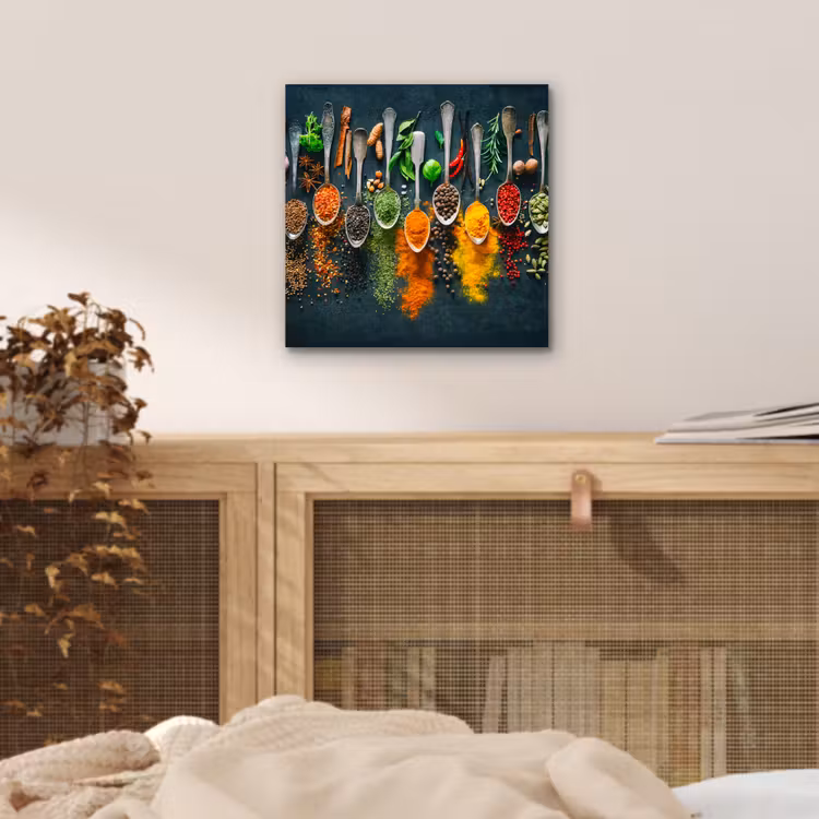 Aluminium schilderij - Kruiden - Specerijen - Lepels — 4