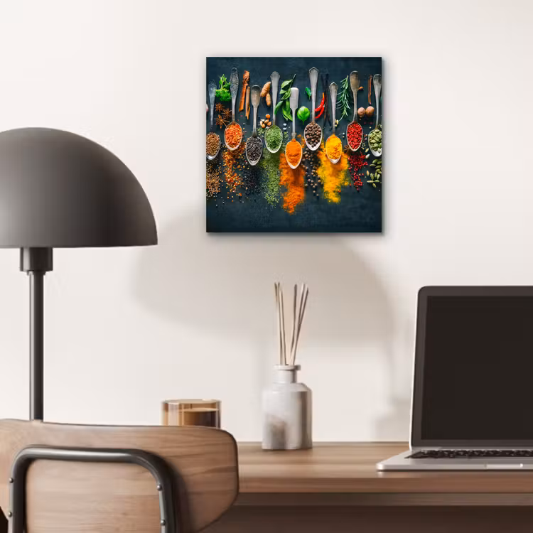 Aluminium schilderij - Kruiden - Specerijen - Lepels — 6