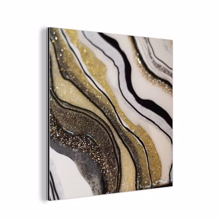Aluminium schilderij - Edelsteen - Abstract - Marmer - Natuur — 1
