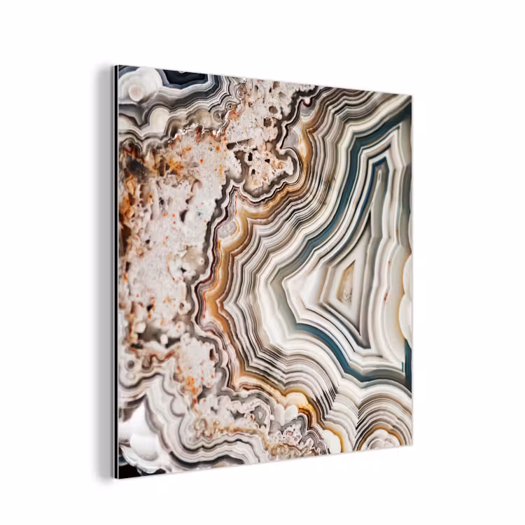 Aluminium schilderij - Edelsteen - Marmer - Natuur - Abstract — 1