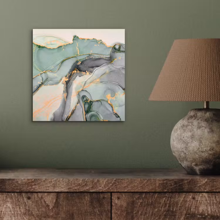 Aluminium schilderij - Goud - Marmer - Groen - luxe - Glitter - Marmerlook — 3