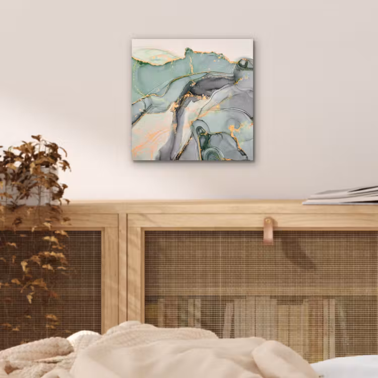 Aluminium schilderij - Goud - Marmer - Groen - luxe - Glitter - Marmerlook — 4