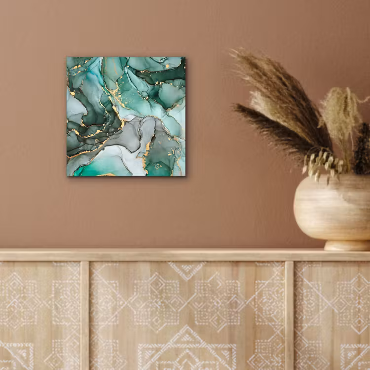 Aluminium schilderij - Goud - Marmer - Groen - Luxe - Marmerlook - Grijs — 5