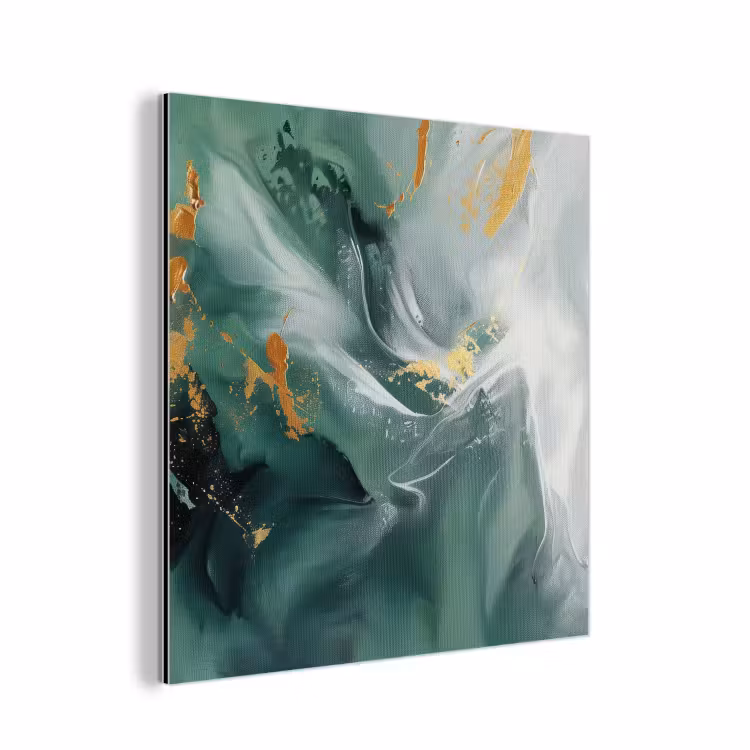 Aluminium schilderij - Groen - Modern - Marmer - Abstract — 1