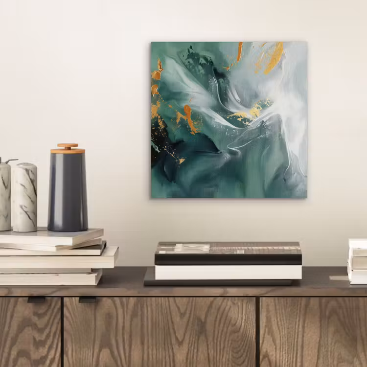 Aluminium schilderij - Groen - Modern - Marmer - Abstract — 2