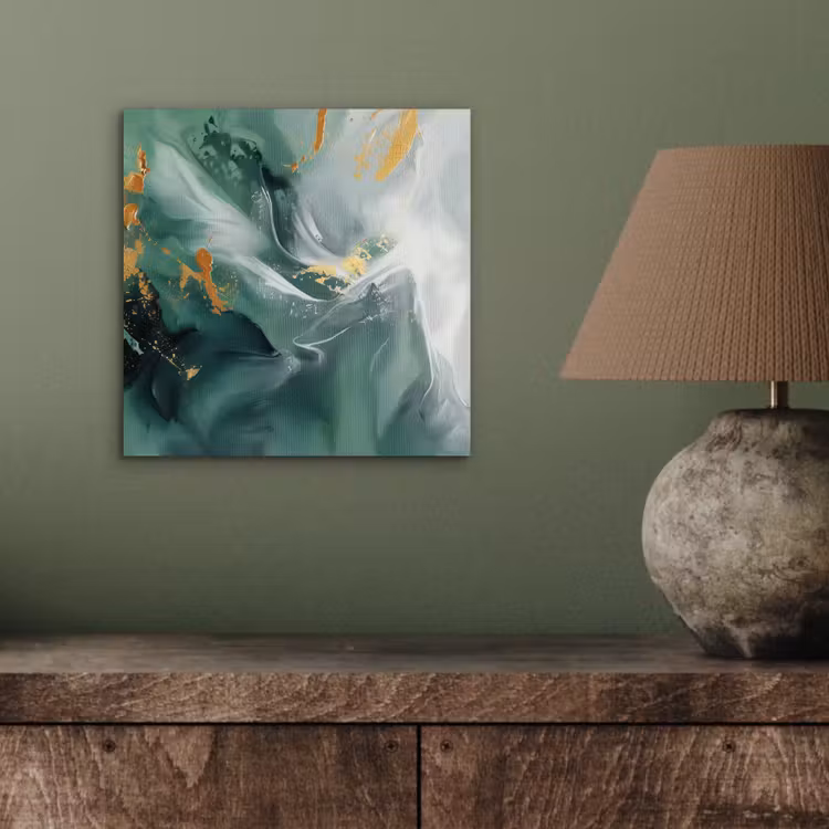 Aluminium schilderij - Groen - Modern - Marmer - Abstract — 3