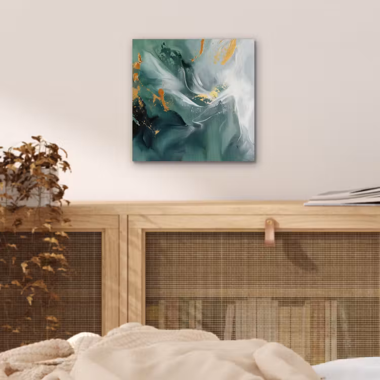 Aluminium schilderij - Groen - Modern - Marmer - Abstract — 4