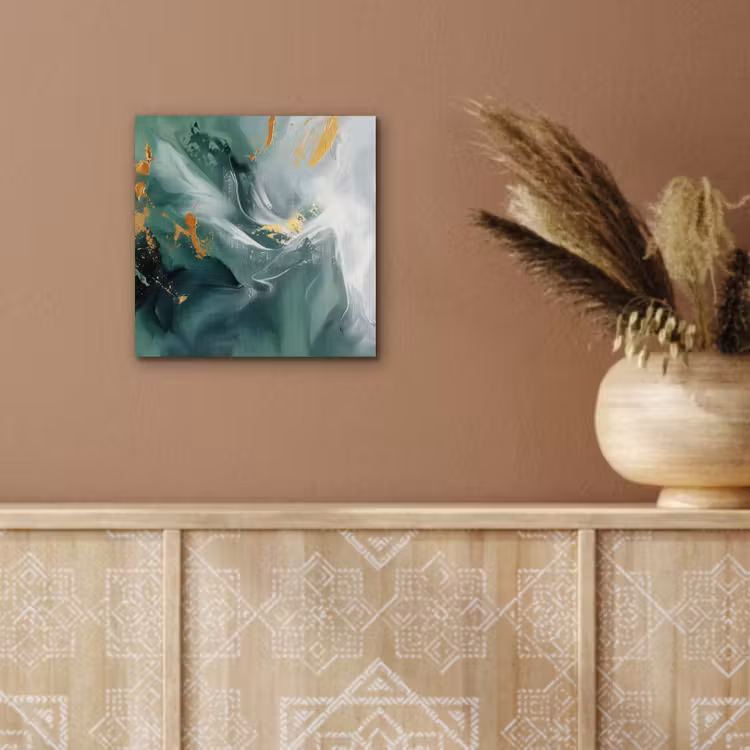 Aluminium schilderij - Groen - Modern - Marmer - Abstract — 5