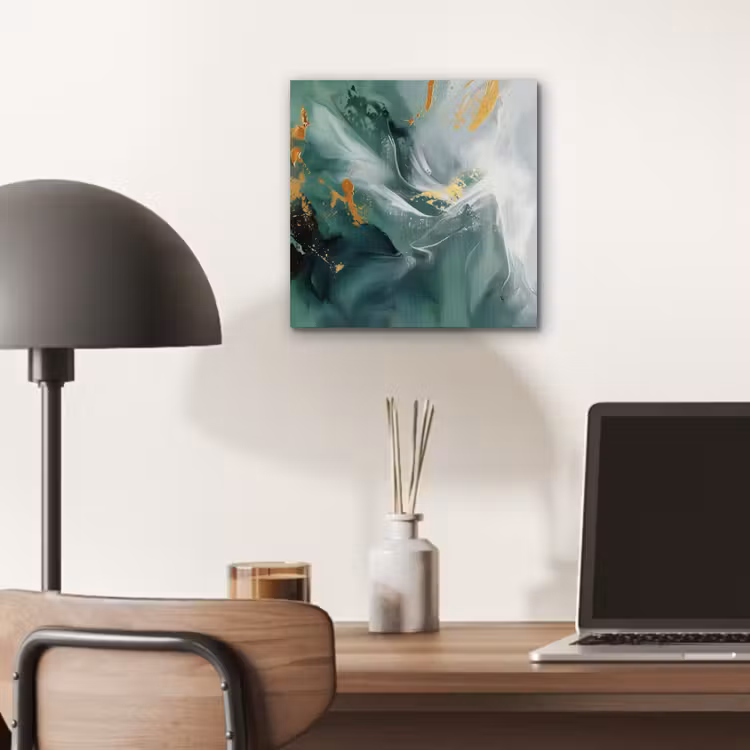 Aluminium schilderij - Groen - Modern - Marmer - Abstract — 6