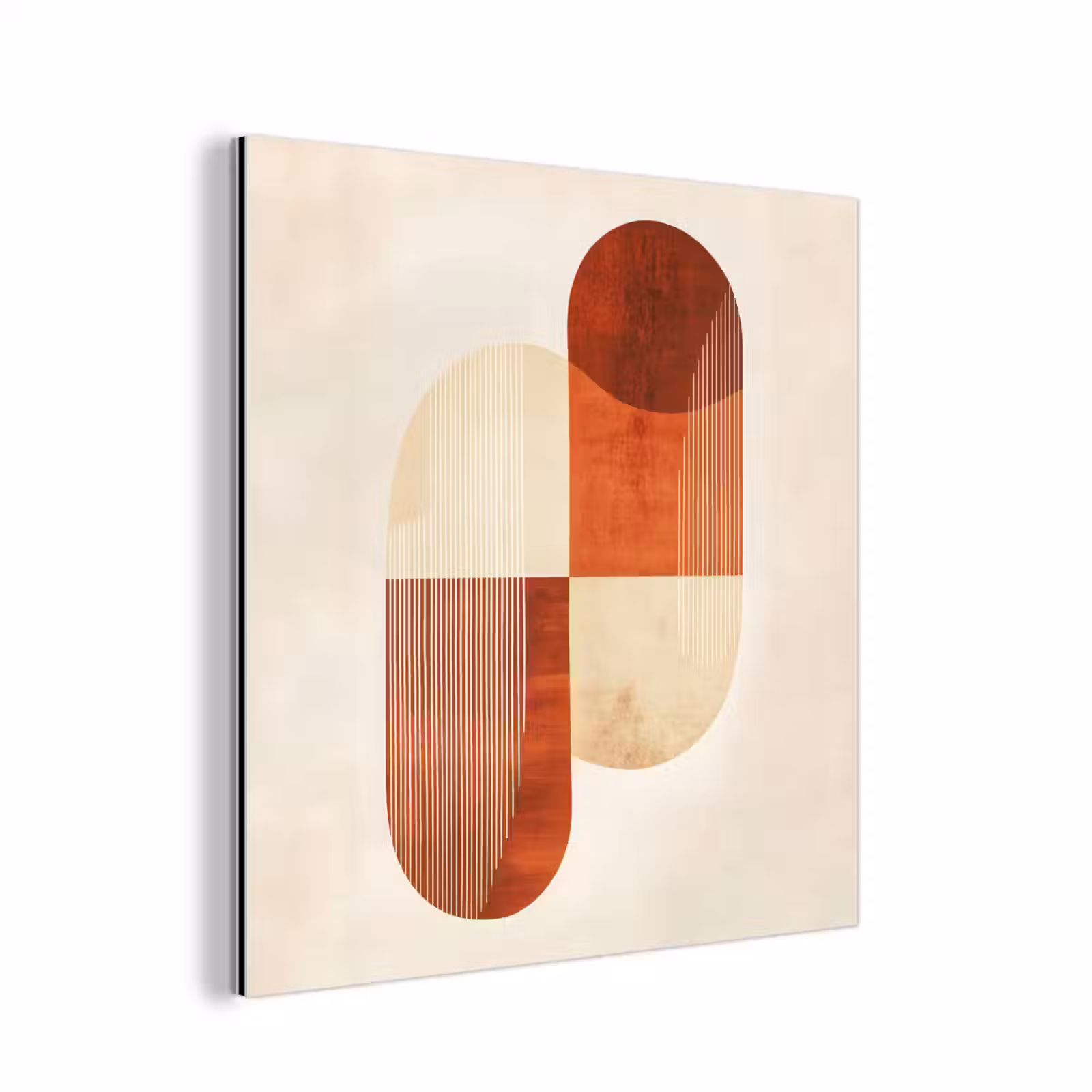 Aluminium schilderij - Bogen - Beige - Vormen — 1