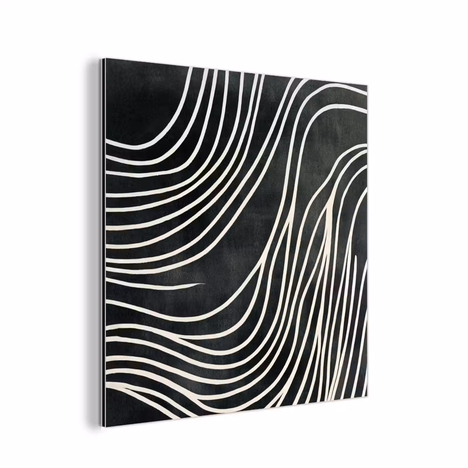 Aluminium schilderij - Lijnen - Patroon - Abstract - Wit — 1