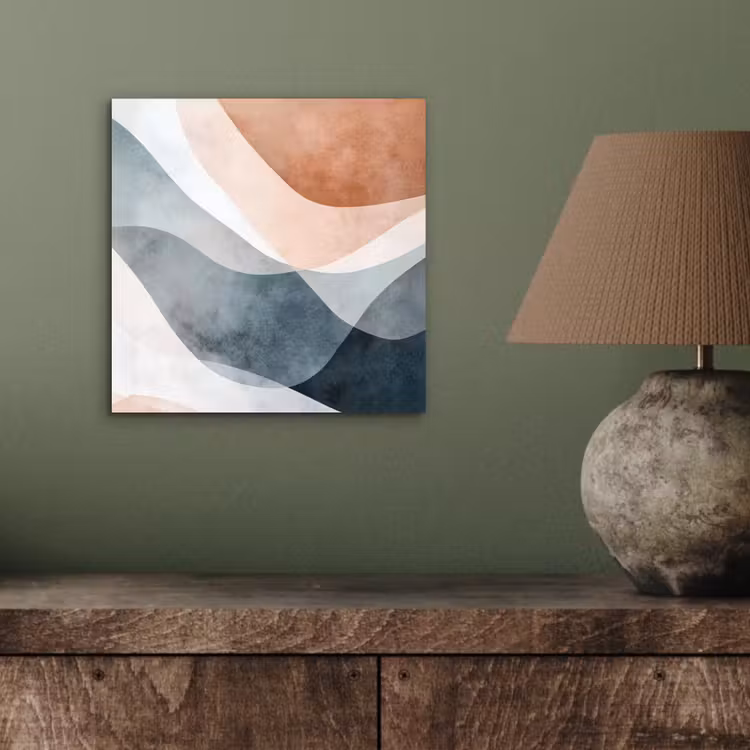 Aluminium schilderij - Abstract - Golven - Blauw — 3