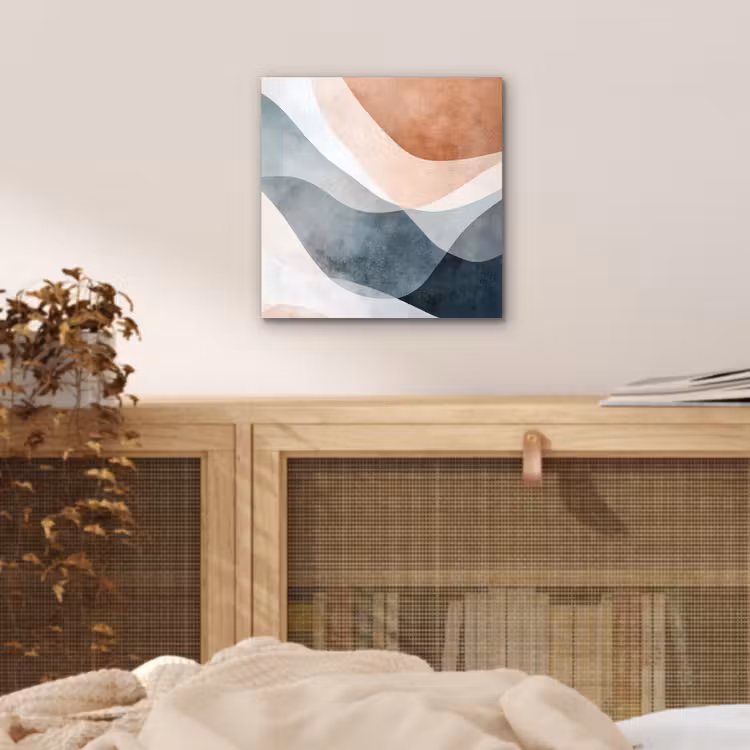 Aluminium schilderij - Abstract - Golven - Blauw — 4