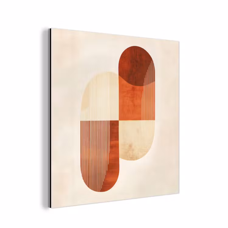 Aluminium schilderij - Bogen - Beige - Vormen — 1